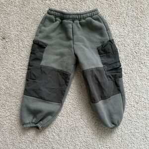 Zara Boys 18-24M Two-Tone Olive Green Joggers